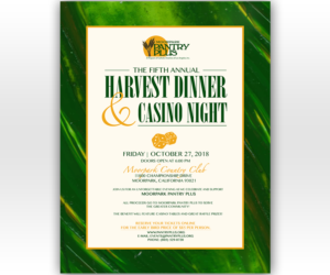 Moorpark Pantry Plus Harvest Dinner 2018 | Flyer-Design von Luniere Designs