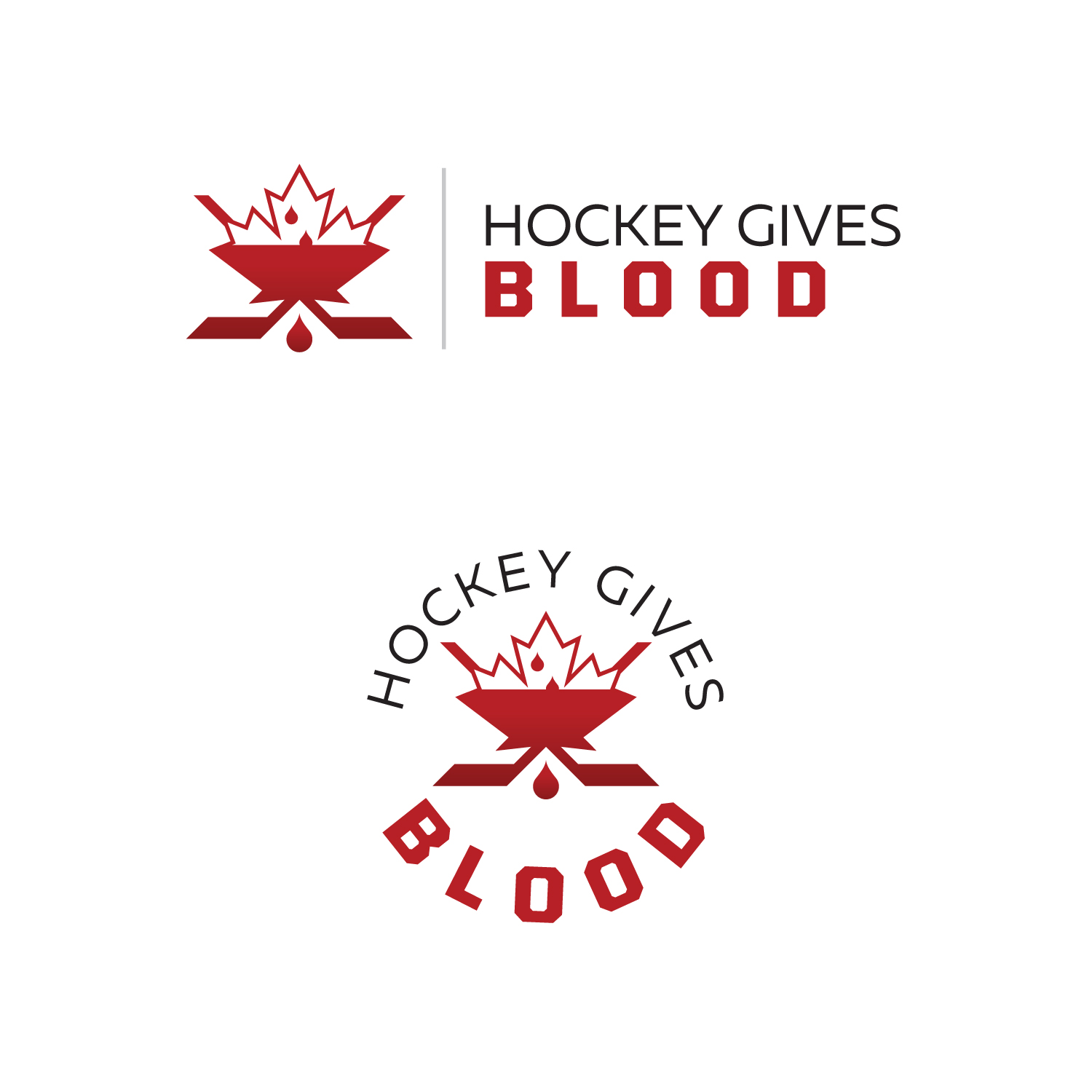 Logo Design by Buckingham for Hockey Gives Blood | Design #18375038