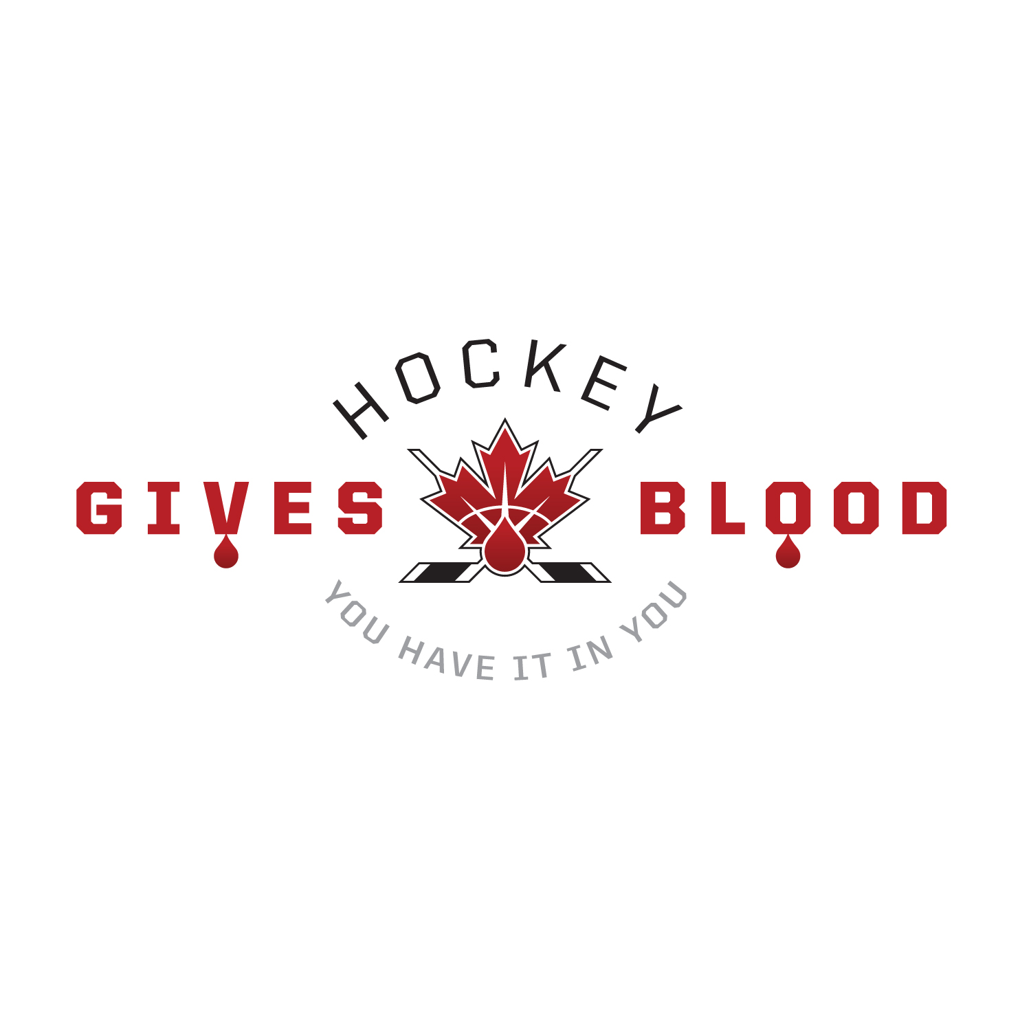 Logo Design by Buckingham for Hockey Gives Blood | Design #18395934