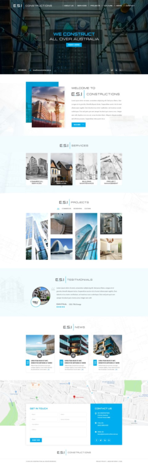 Construction Company Website Design | Diseño Web por Reimagine