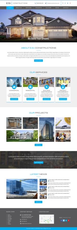 Construction Company Website Design | Web Design by Creative Design