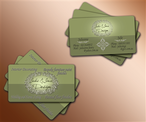Business Card Design by DreamDesigns for Jules & Jinx Interior Decorating | Design #2811984
