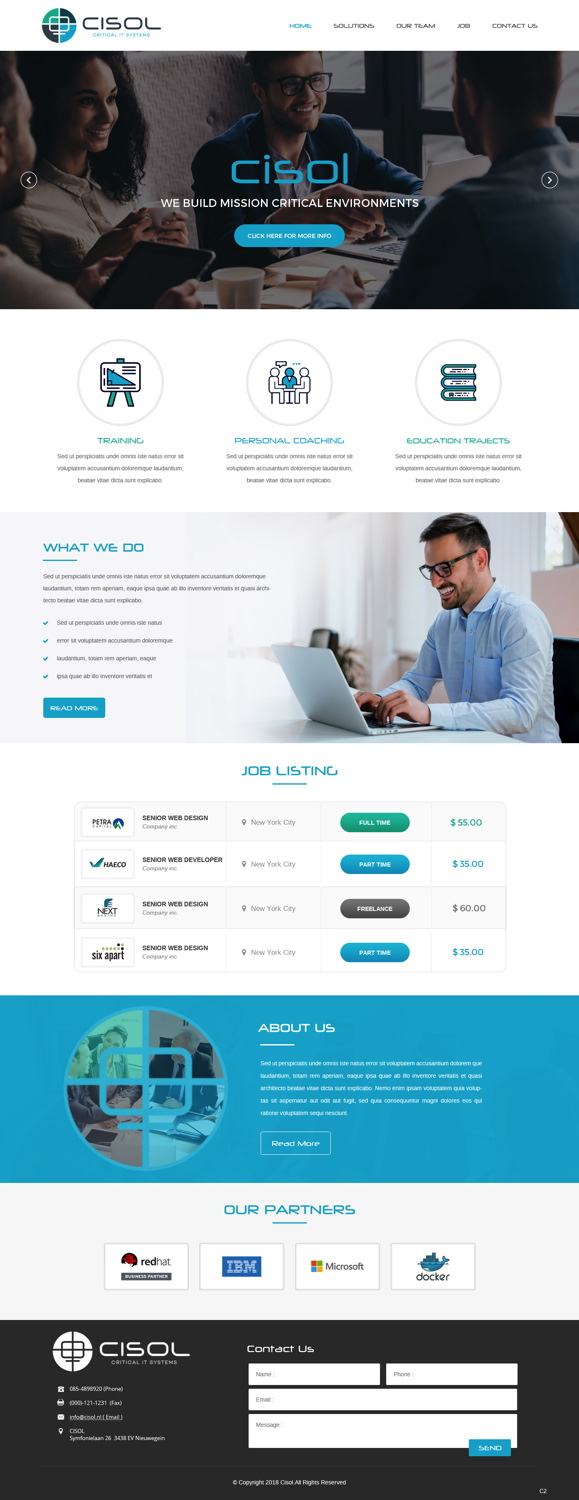 Web Design by pb for Cisol B.V. | Design #18393588