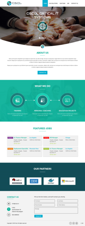 Web Design by pb for Cisol B.V. | Design: #18393597