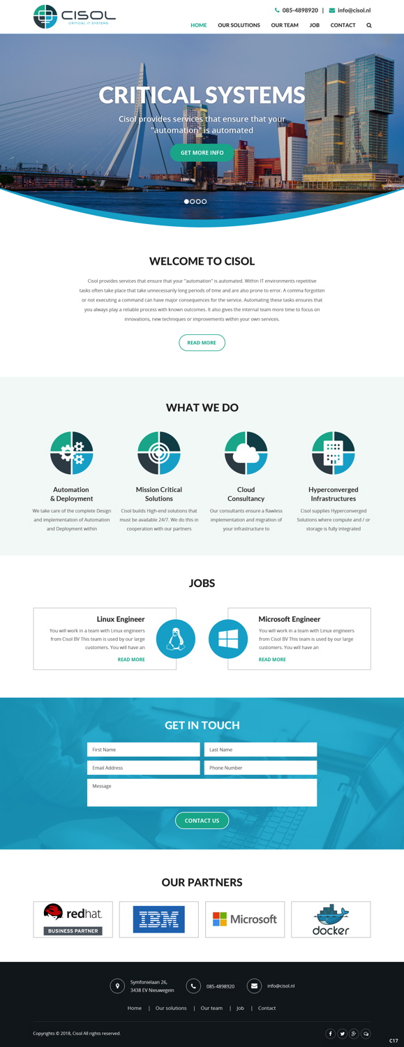 Web Design by pb for Cisol B.V. | Design #18393598