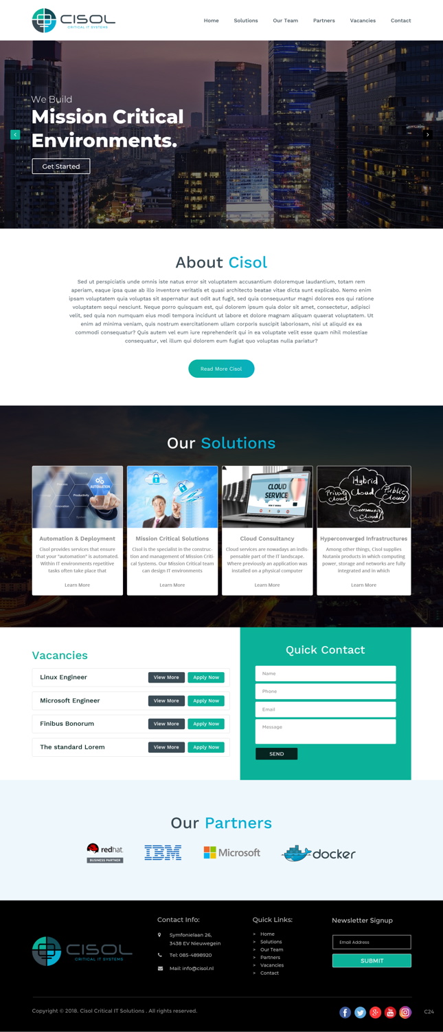 Web Design by pb for Cisol B.V. | Design #18393599