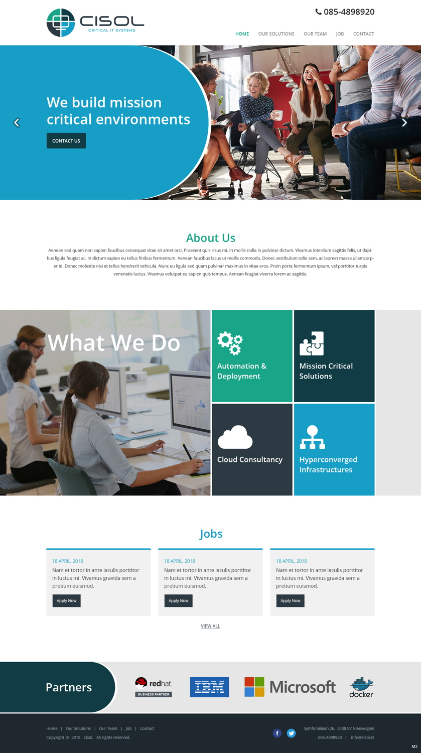 Web Design by pb for Cisol B.V. | Design #18393601