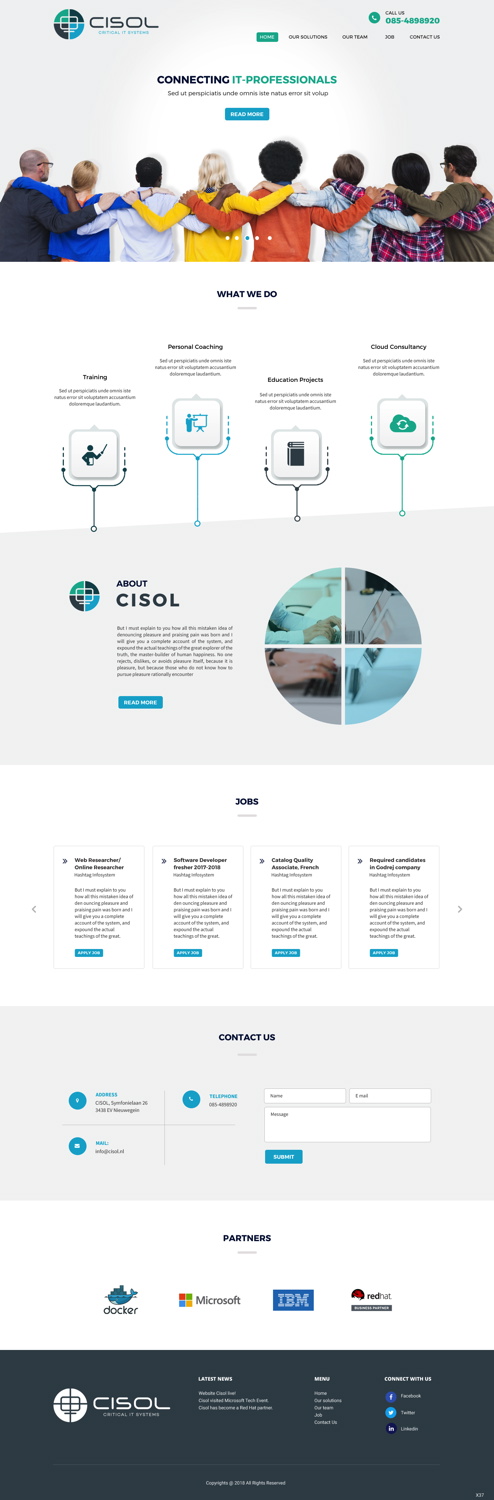 Web Design by pb for Cisol B.V. | Design #18393610