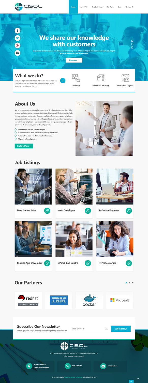 Web Design by pb for Cisol B.V. | Design #18400409