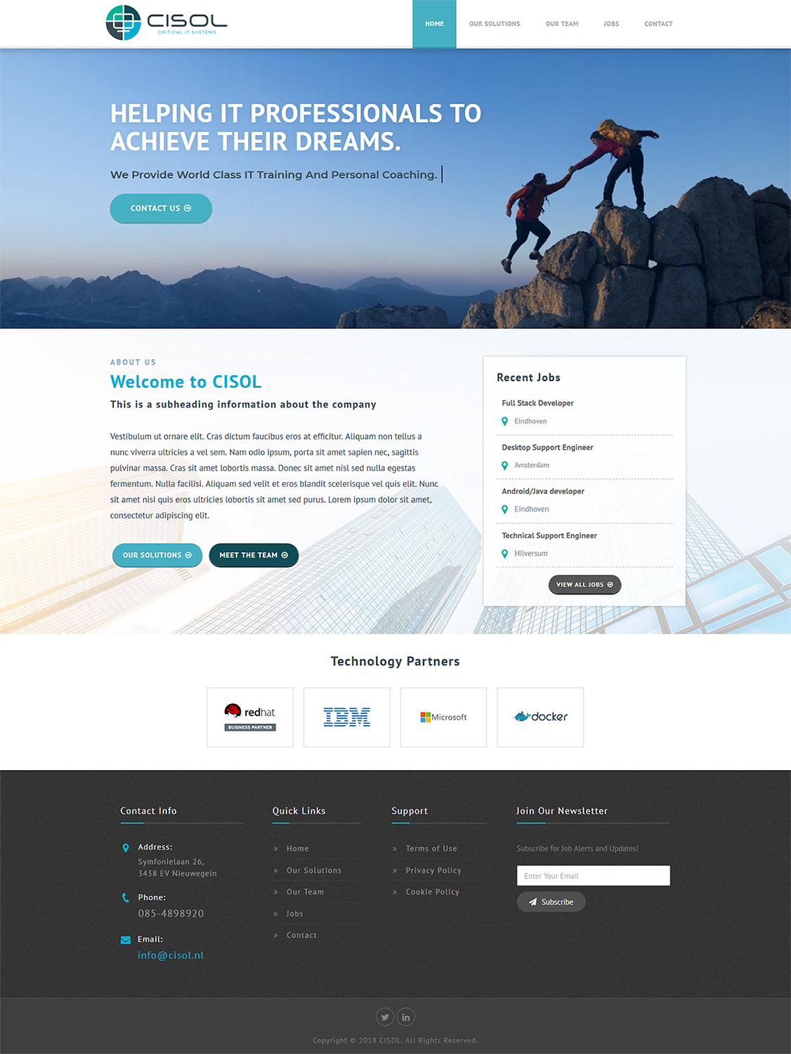 Web Design by IdeaWorks for Cisol B.V. | Design #18464152