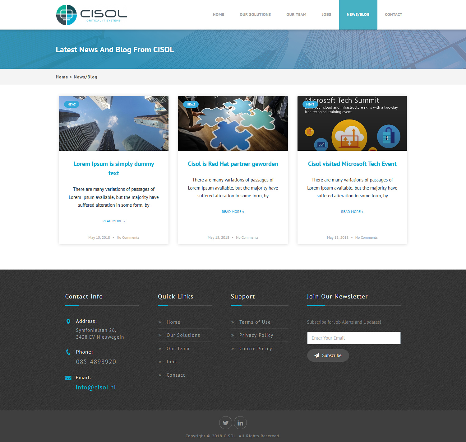 Web Design by IdeaWorks for Cisol B.V. | Design #18660193