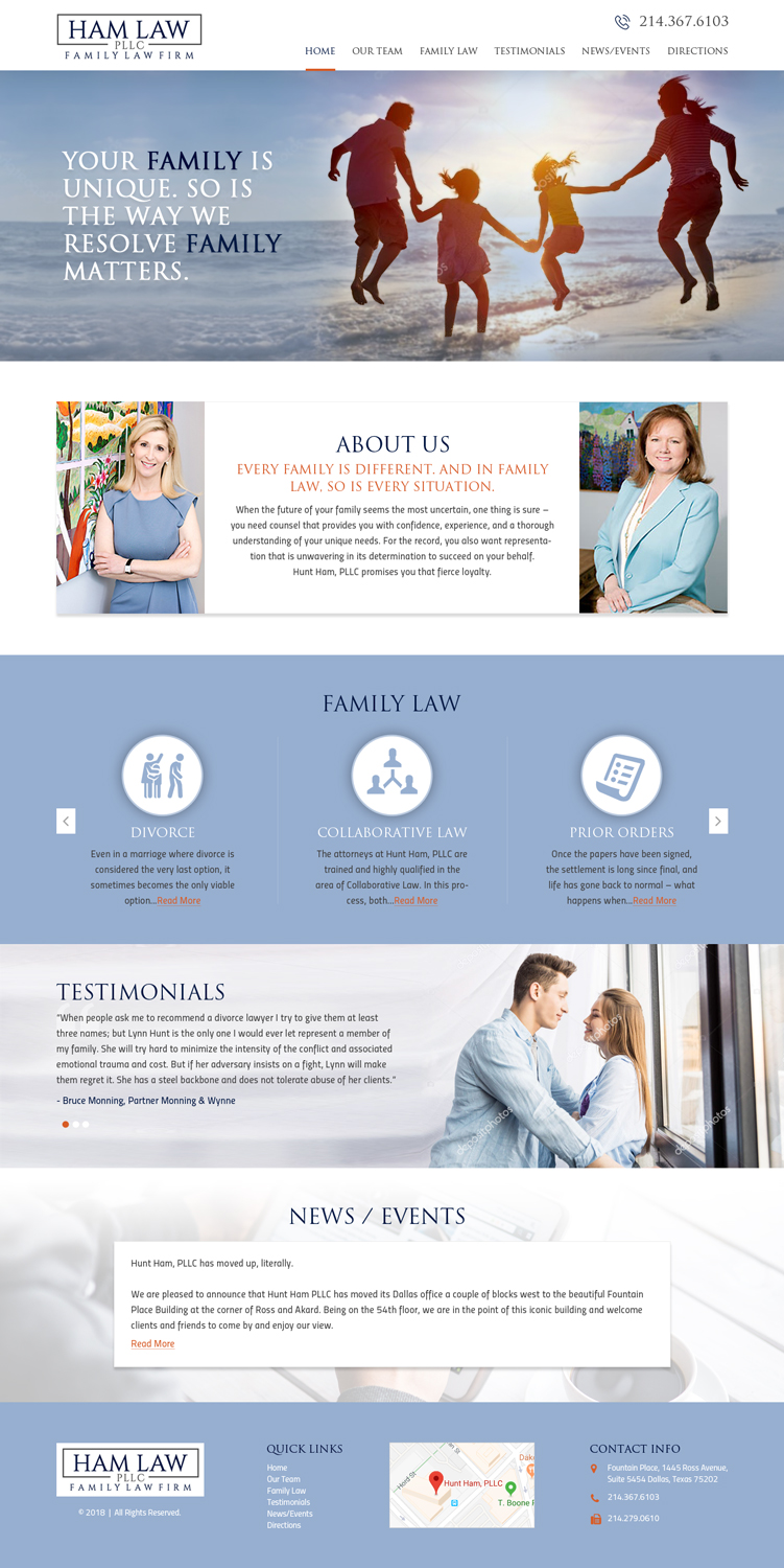 Web Design by Sujit Banerjee for Ham Law, PLLC | Design #18400630
