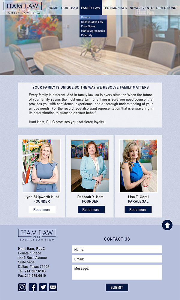 Web Design by kidzero09 for Ham Law, PLLC | Design #18421276