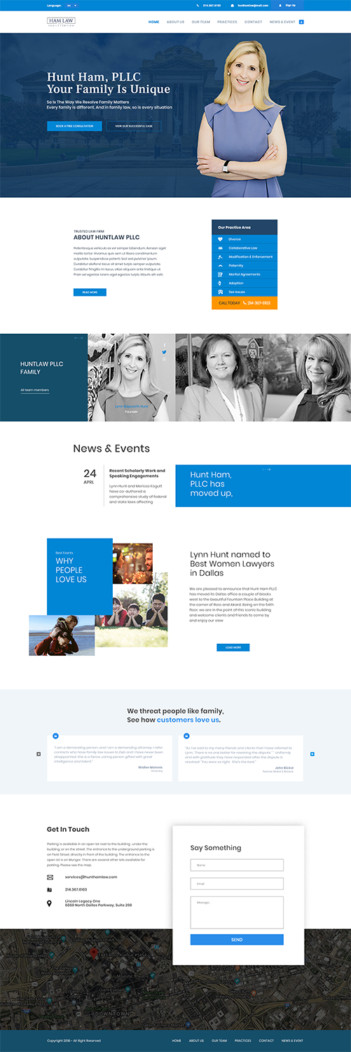 Web Design by residestudio for Ham Law, PLLC | Design #18399166