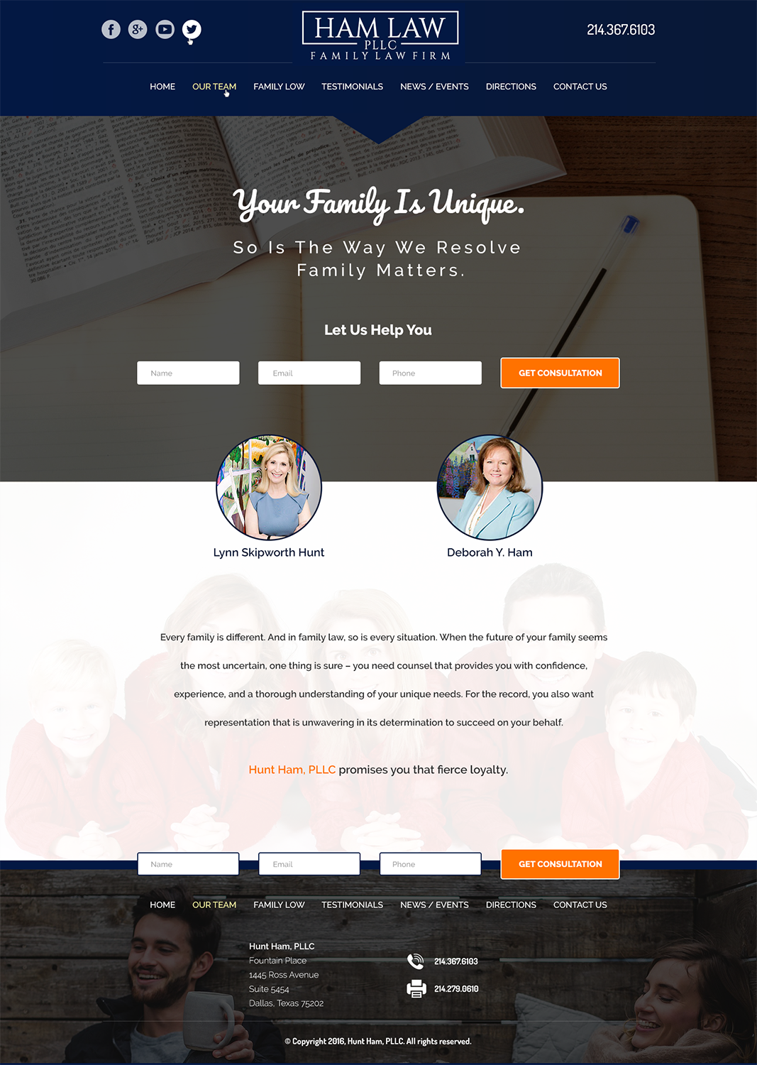 Web Design by medovaya_jane for Ham Law, PLLC | Design #18383825