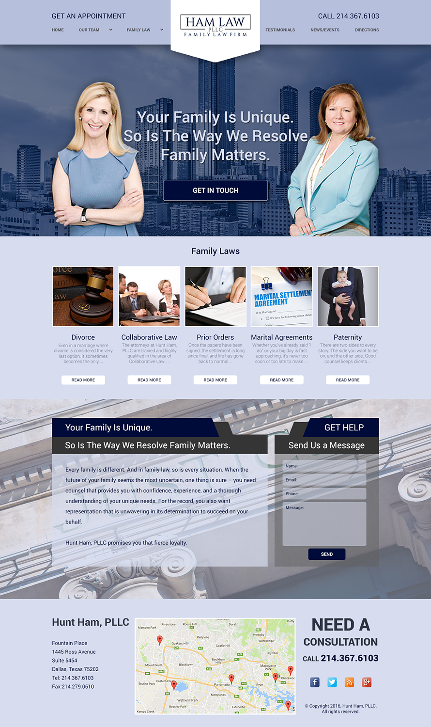 Diseño Web por RichardReyes para Ham Law, PLLC | Diseño #18433345
