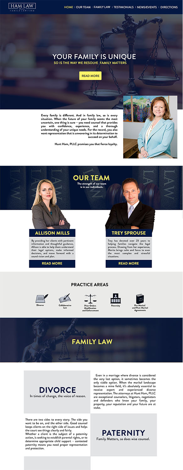 Web Design by Heide C. Malaluan for Ham Law, PLLC | Design #18388826