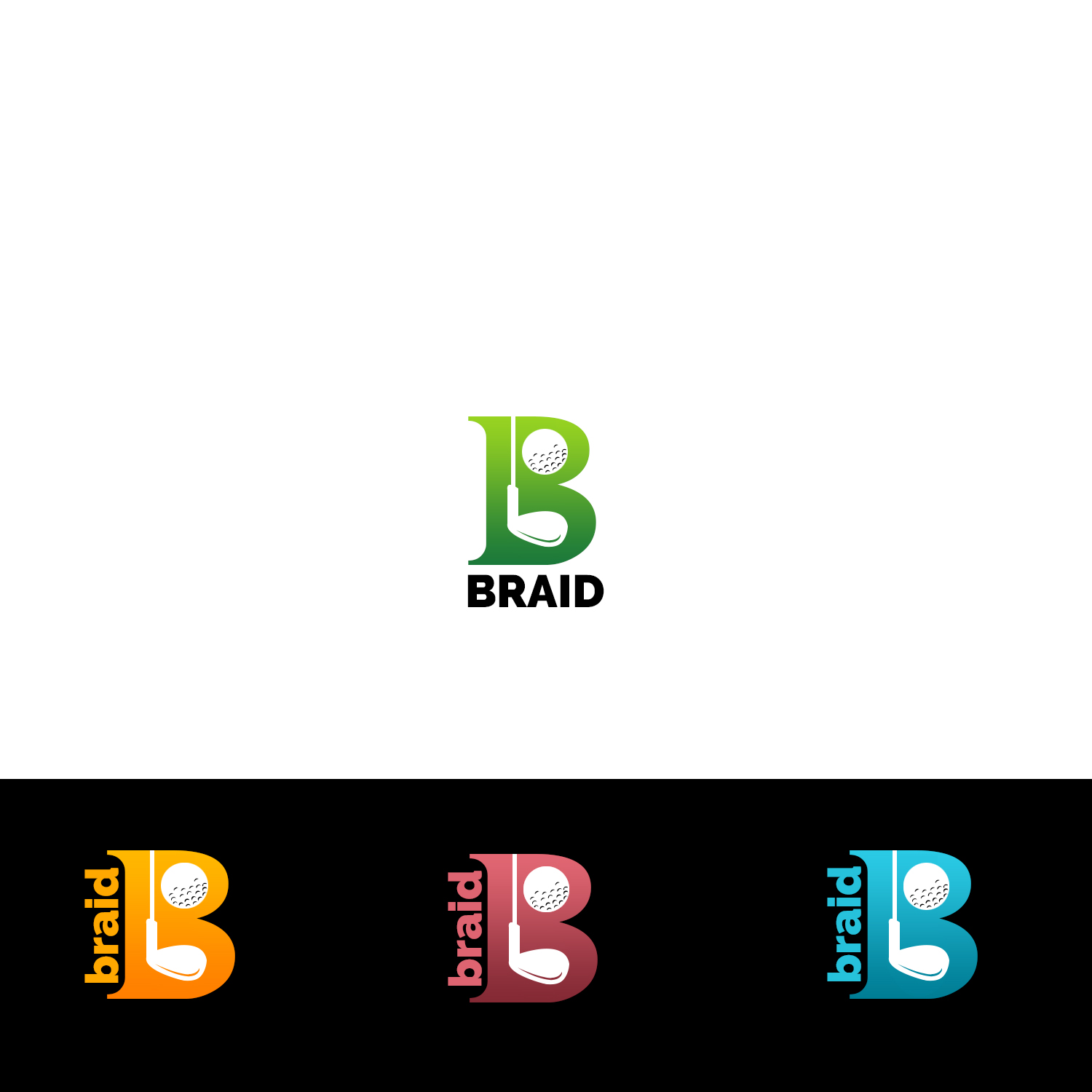 Logo Design by Shireen Designs for Braid Golf, LLC | Design #18426156