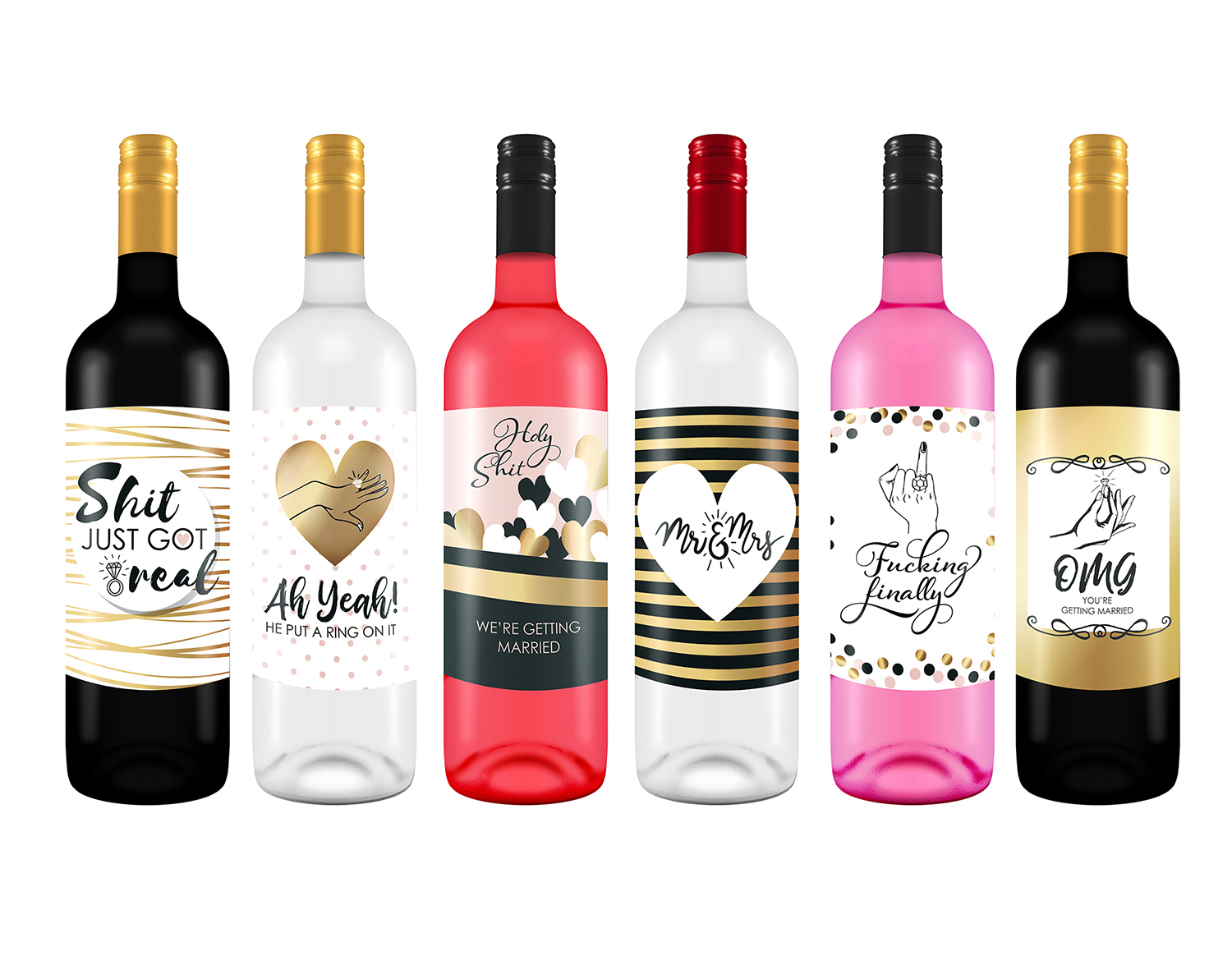 playful modern wedding label design for natural sister salon by