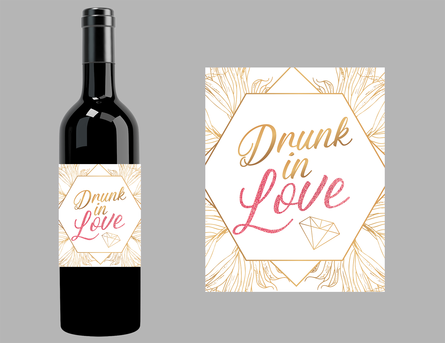 playful modern wedding label design for natural sister salon by