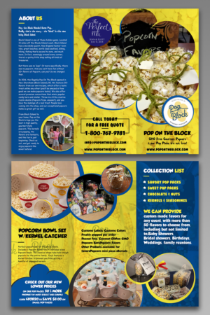 Gourmet popcorn, Brochure Design Project | Brochure Design by ecorokerz