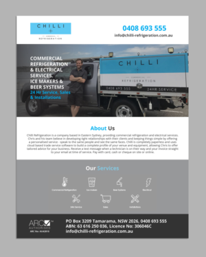 Commercial Refrigeration Service Company requires stylish and fresh looking flyer. | Diseño de Flyer por AbyJohns