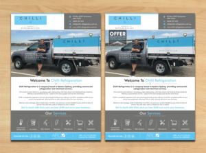 Commercial Refrigeration Service Company requires stylish and fresh looking flyer. | Diseño de Flyer por ecorokerz