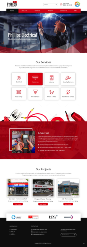Web-Design von pb für Phillips Electrical | Design: #18382147