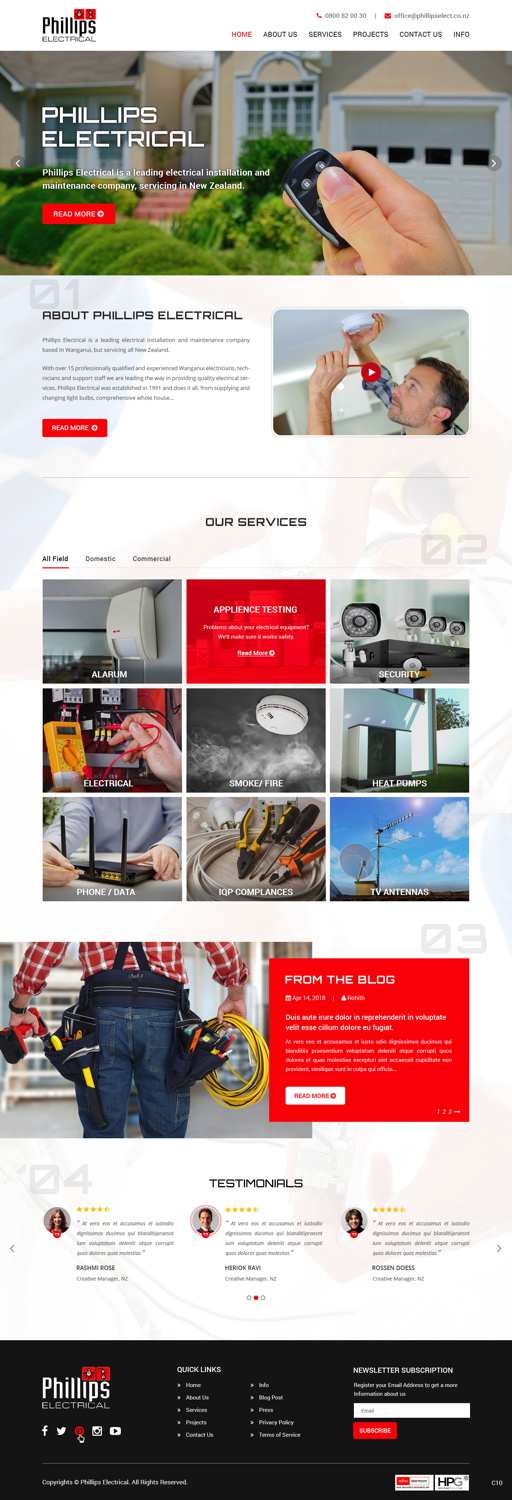 Web-Design von pb für Phillips Electrical | Design #18382151