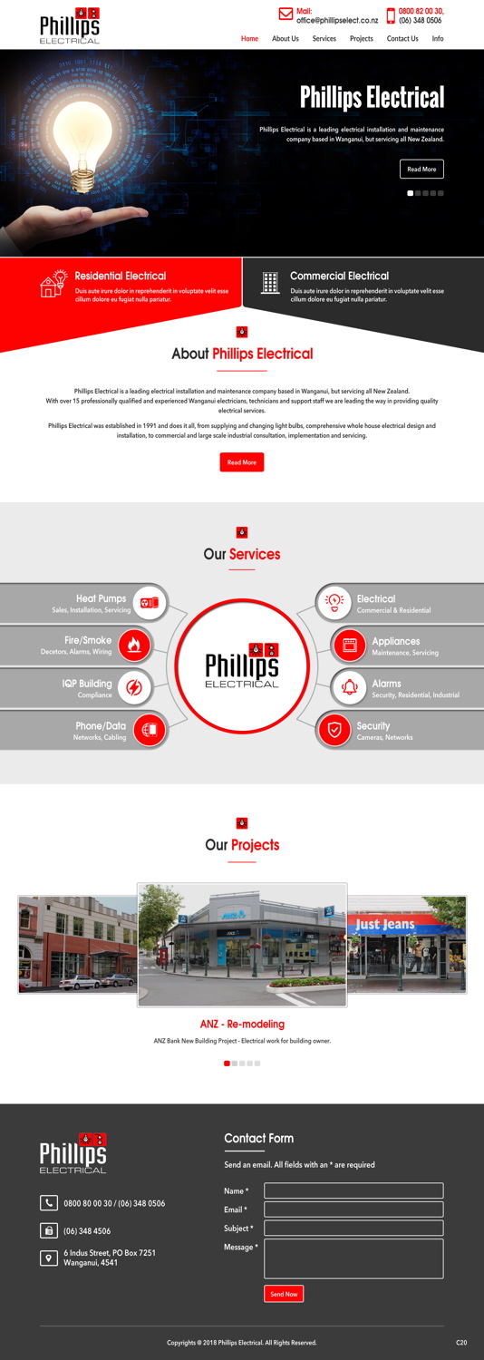Web Design par pb pour Phillips Electrical | Design #18382157