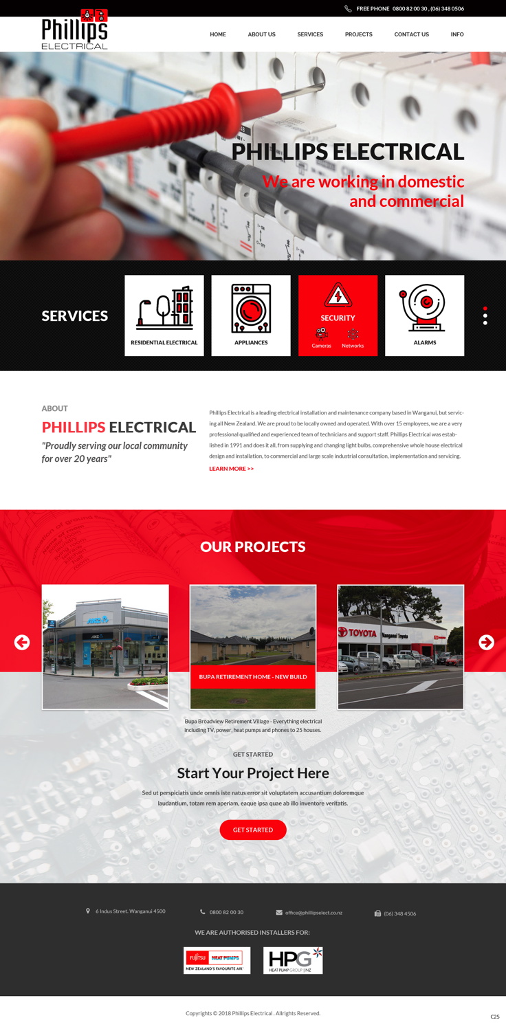 Diseño Web por pb para Phillips Electrical | Diseño #18382160