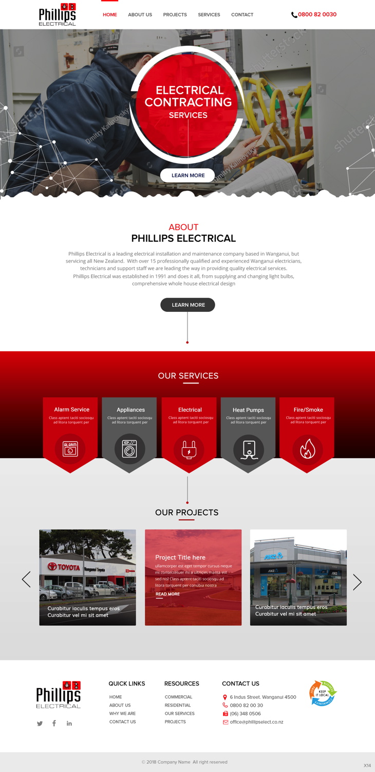 Web Design par pb pour Phillips Electrical | Design #18382173