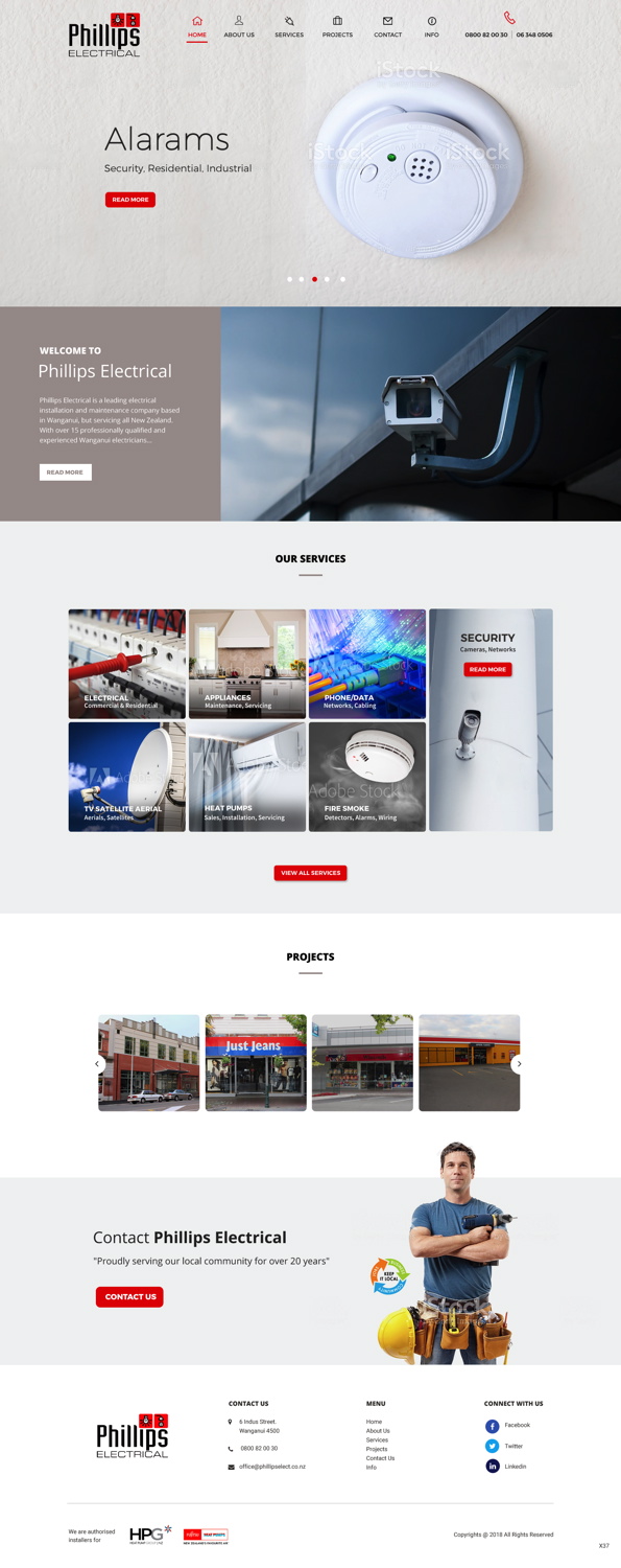 Web-Design von pb für Phillips Electrical | Design #18393836