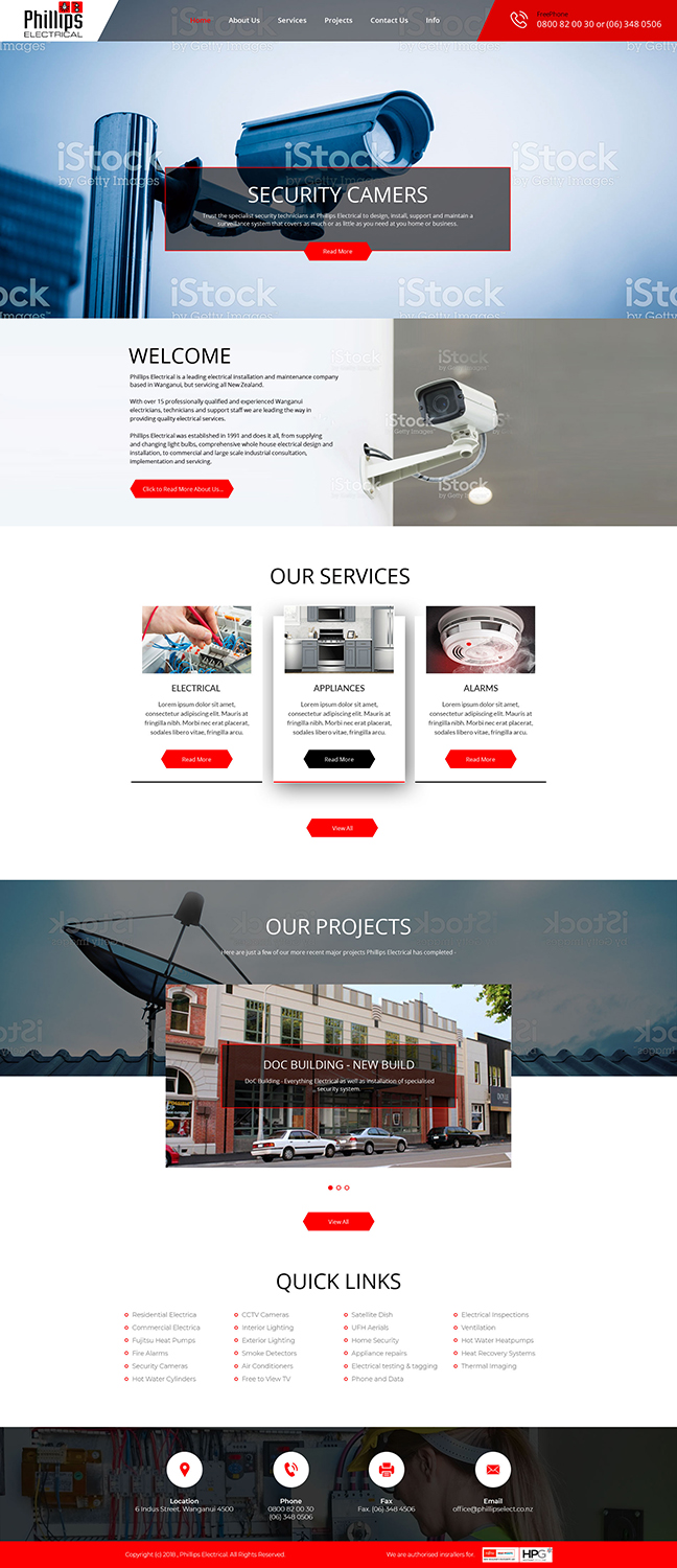 Web Design by Smart-tech solution for Phillips Electrical | Design #18415871