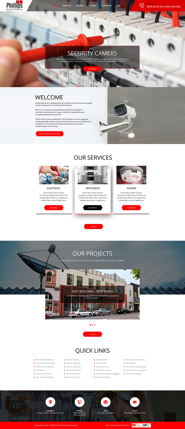 Web Design by Smart-tech solution for Phillips Electrical | Design #18415872