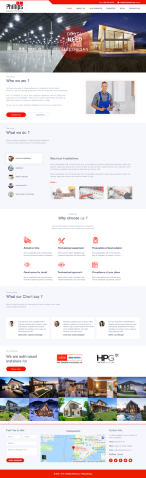 Web-Design von cCopilot für Phillips Electrical | Design: #18380988