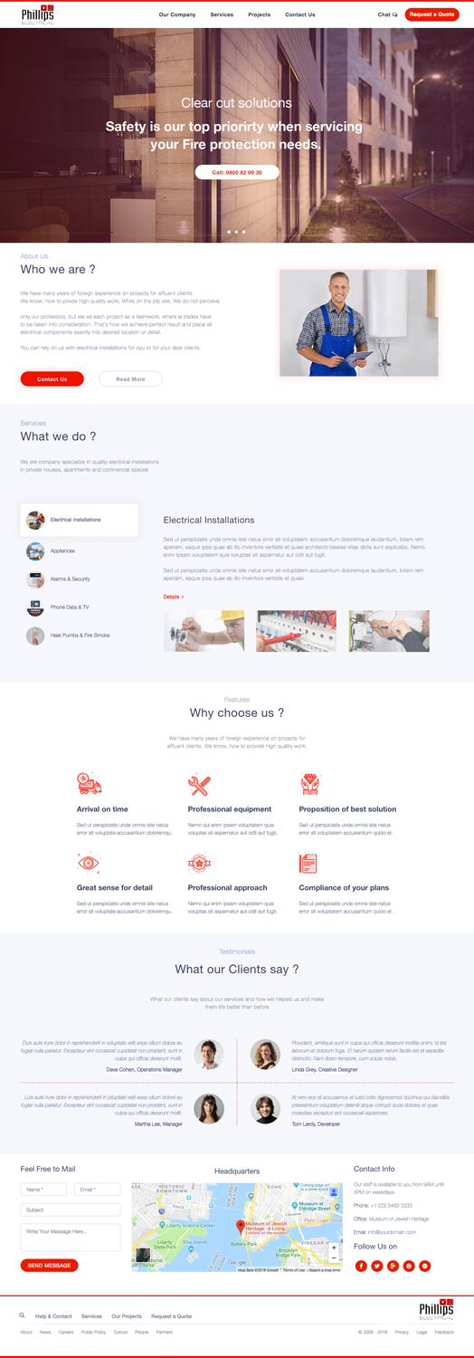 Web Design by cCopilot for Phillips Electrical | Design #18380995