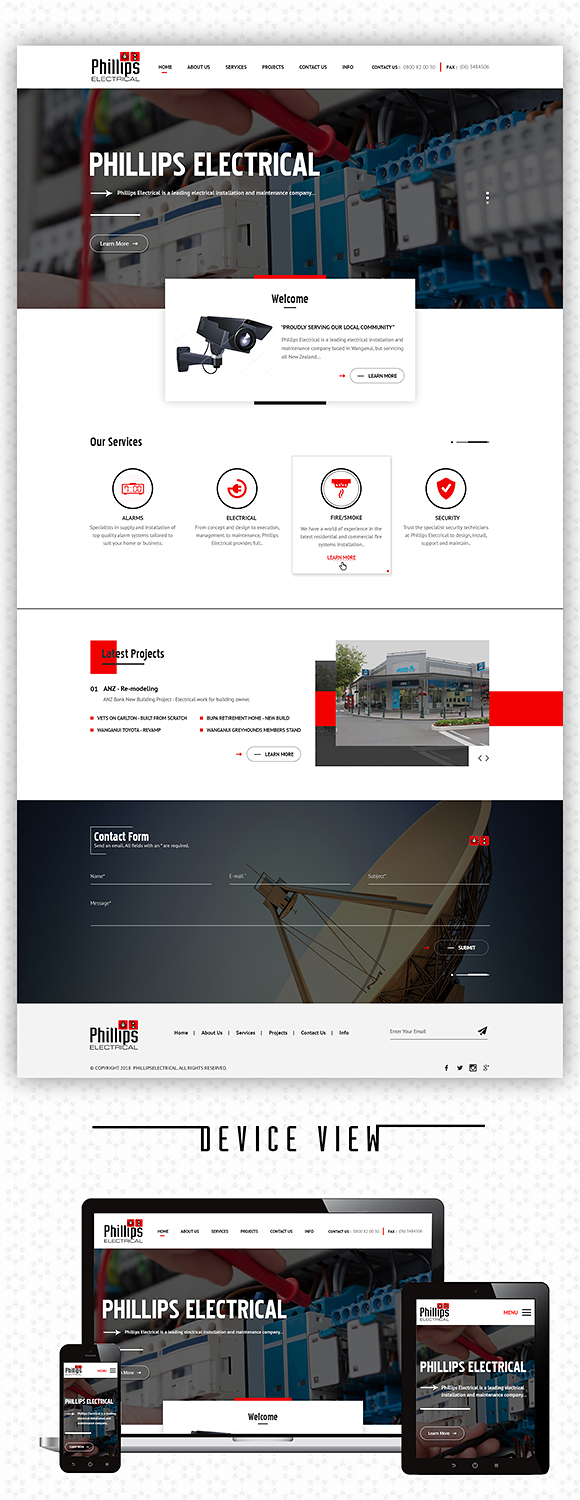 Web Design by PiXthemes for Phillips Electrical | Design #18472487