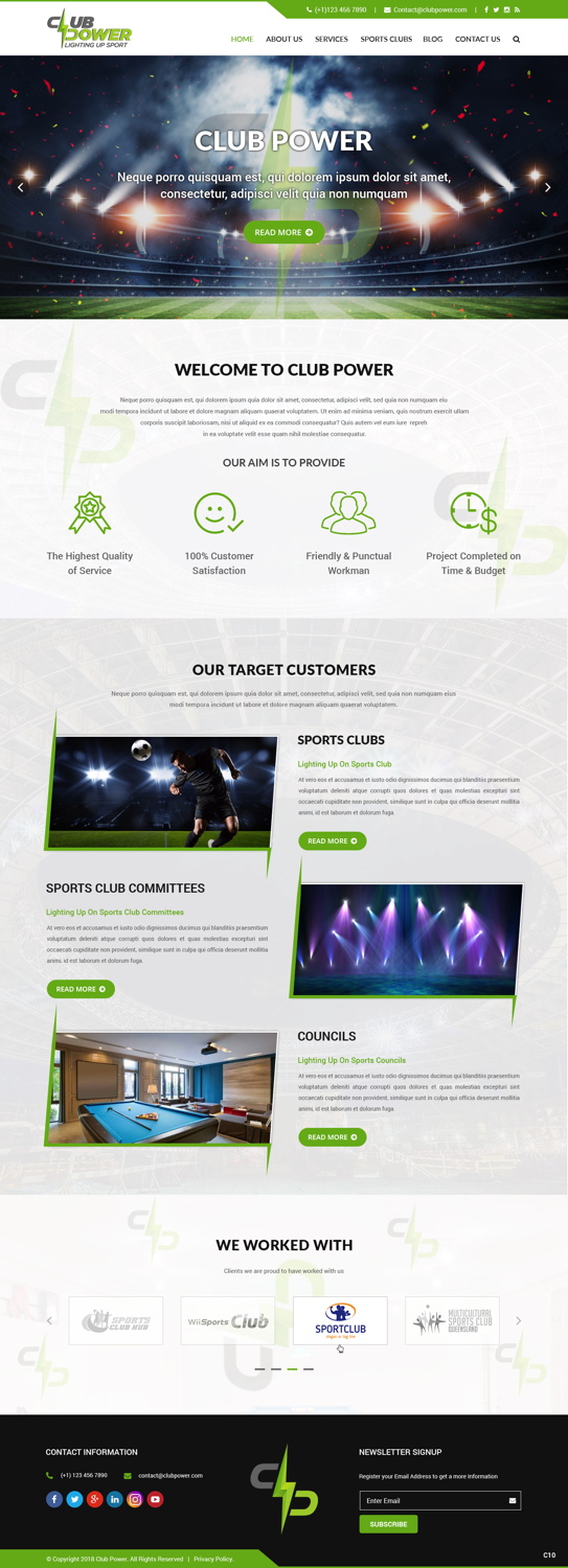 Web-Design von pb für Club Power | Design #18405283