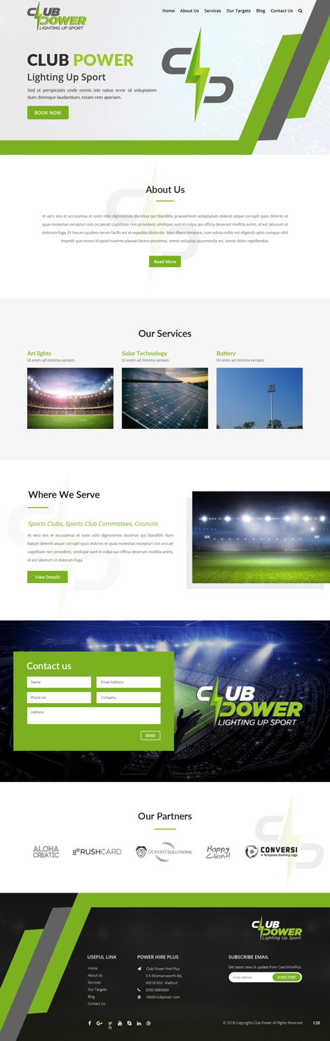 Web Design by pb for Club Power | Design #18405287