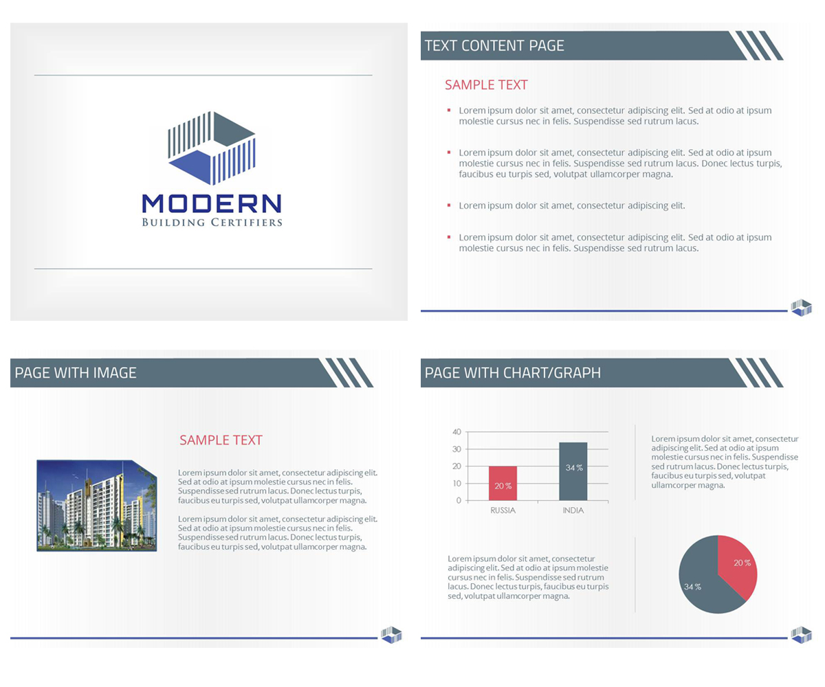 PowerPoint Design by moreslides for Modern Building Certifiers | Design #2837937