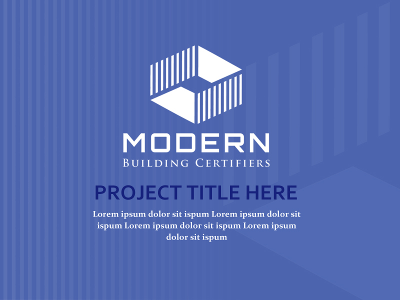 Design de PowerPoint par Best Design Hub pour Modern Building Certifiers | Design #2814551