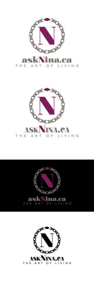 askNina.ca and one with The Art of Living | Logo Design by anshtoyj