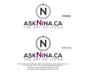 askNina.ca and one with The Art of Living | Logo Design by juie design