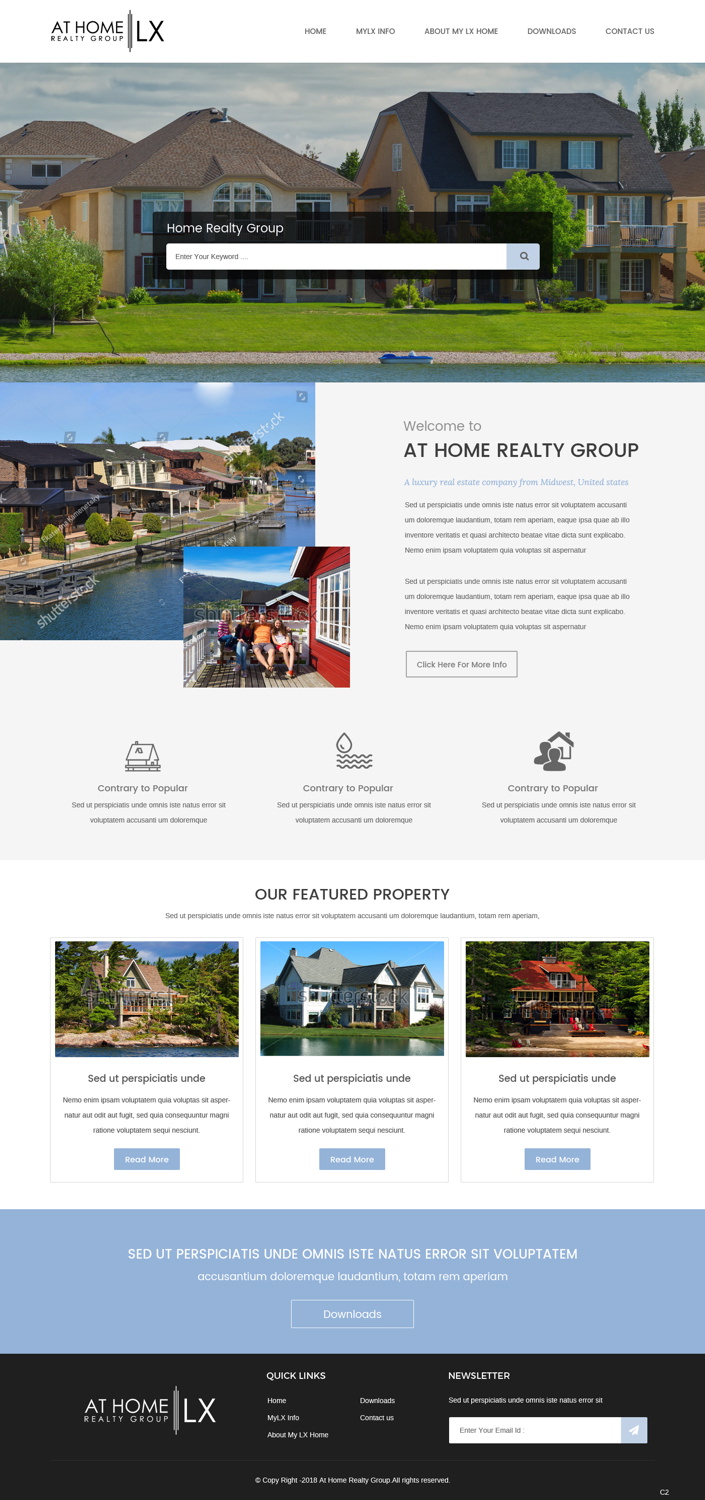 Diseño Web por pb para At Home Realty Group | Diseño #18393529