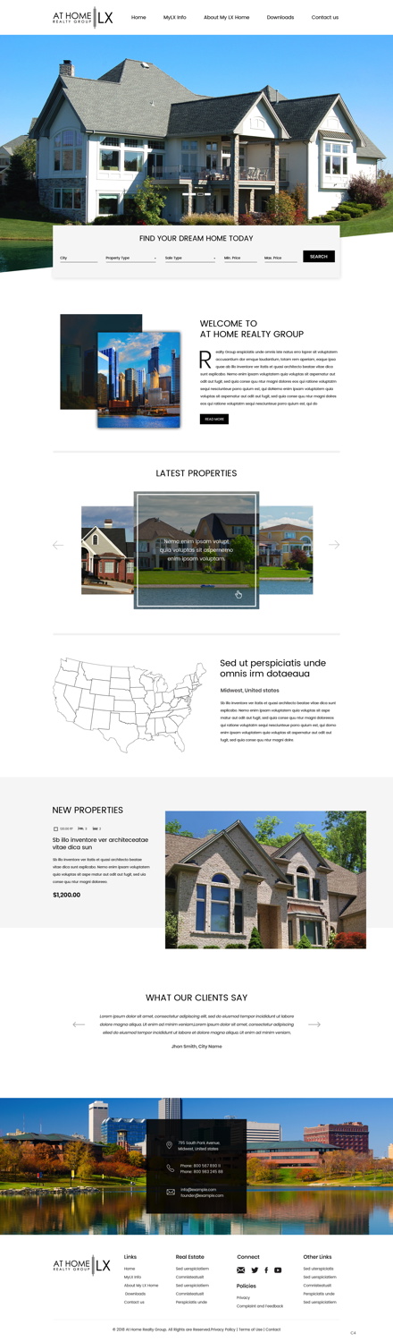 Diseño Web por pb para At Home Realty Group | Diseño #18393530