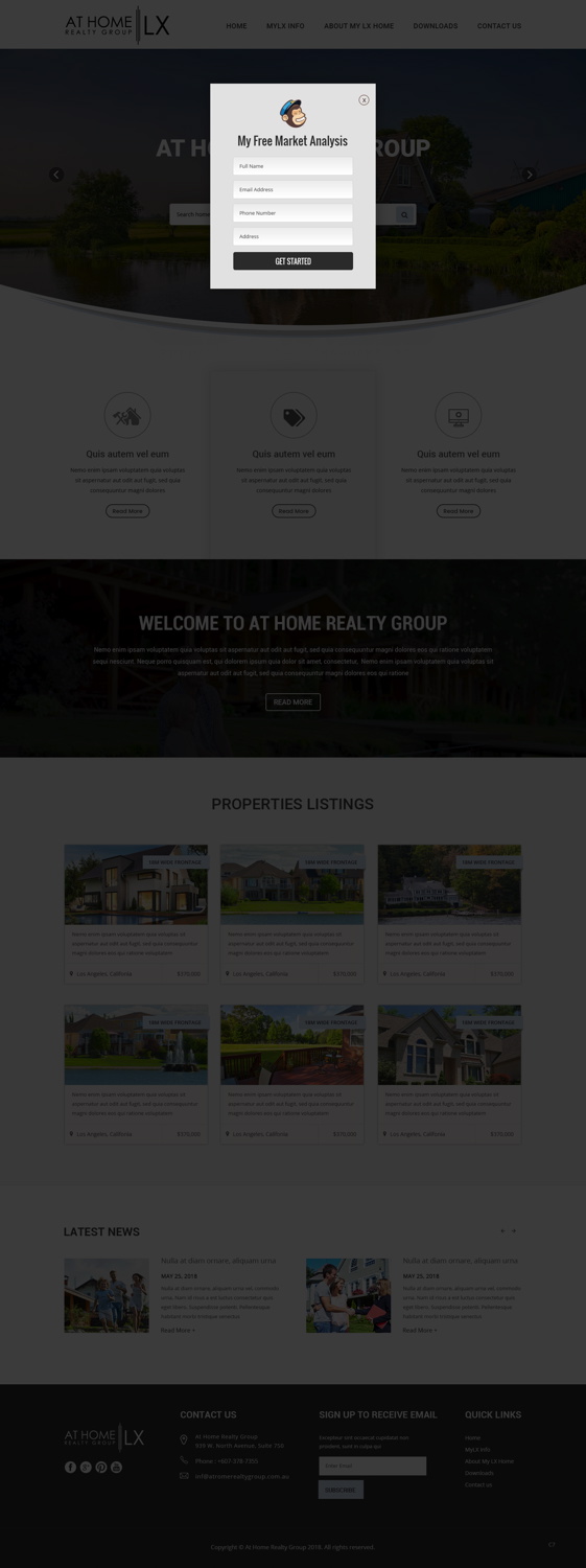 Diseño Web por pb para At Home Realty Group | Diseño #18393540