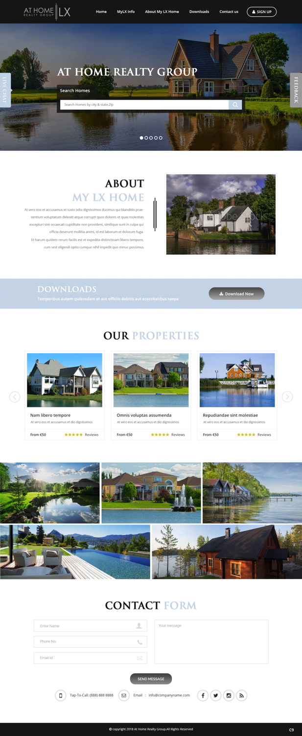 Diseño Web por pb para At Home Realty Group | Diseño #18393542