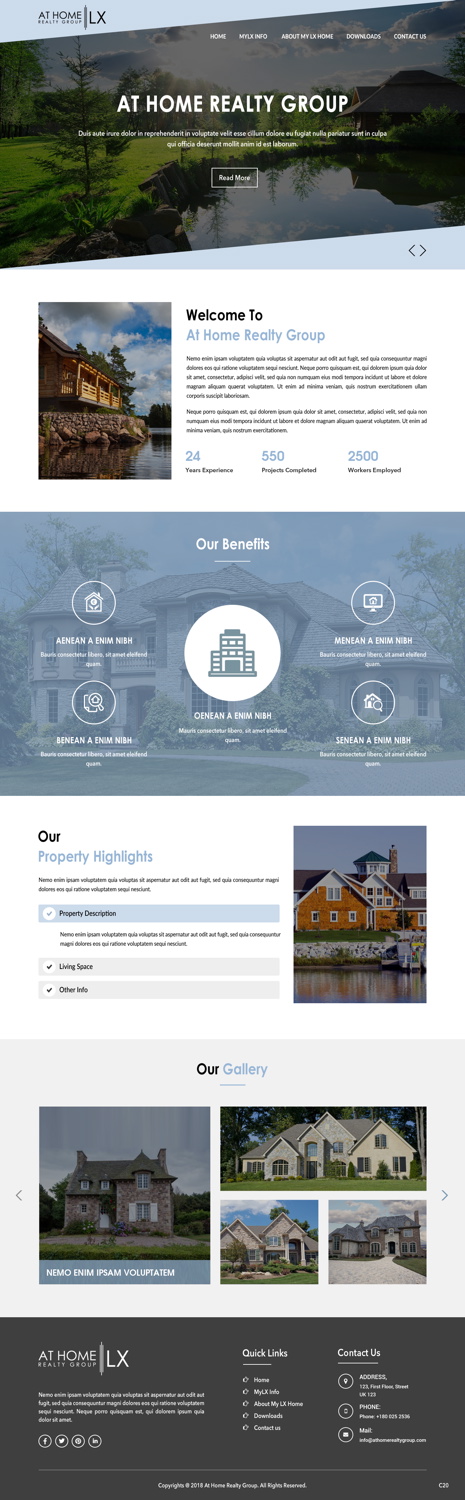 Diseño Web por pb para At Home Realty Group | Diseño #18393554