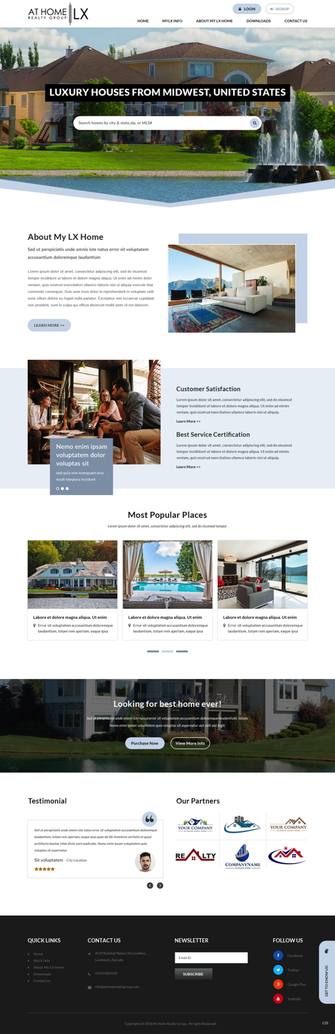 Diseño Web por pb para At Home Realty Group | Diseño #18393566